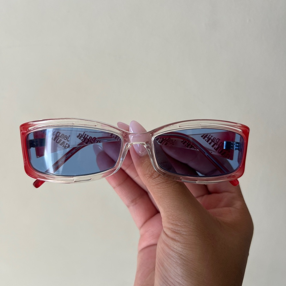 Vintage Jean Paul Gaultier Red & Clear frame sunglasses